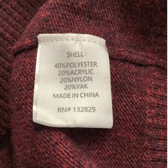 Lovers + Friends Mikael Sweater Burgundy Red V Neck Long Sleeve Oversized XS - Picture 11 of 12